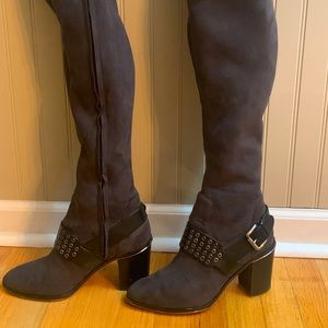 Michael Kors gray suede thigh-high boots. size 8.5